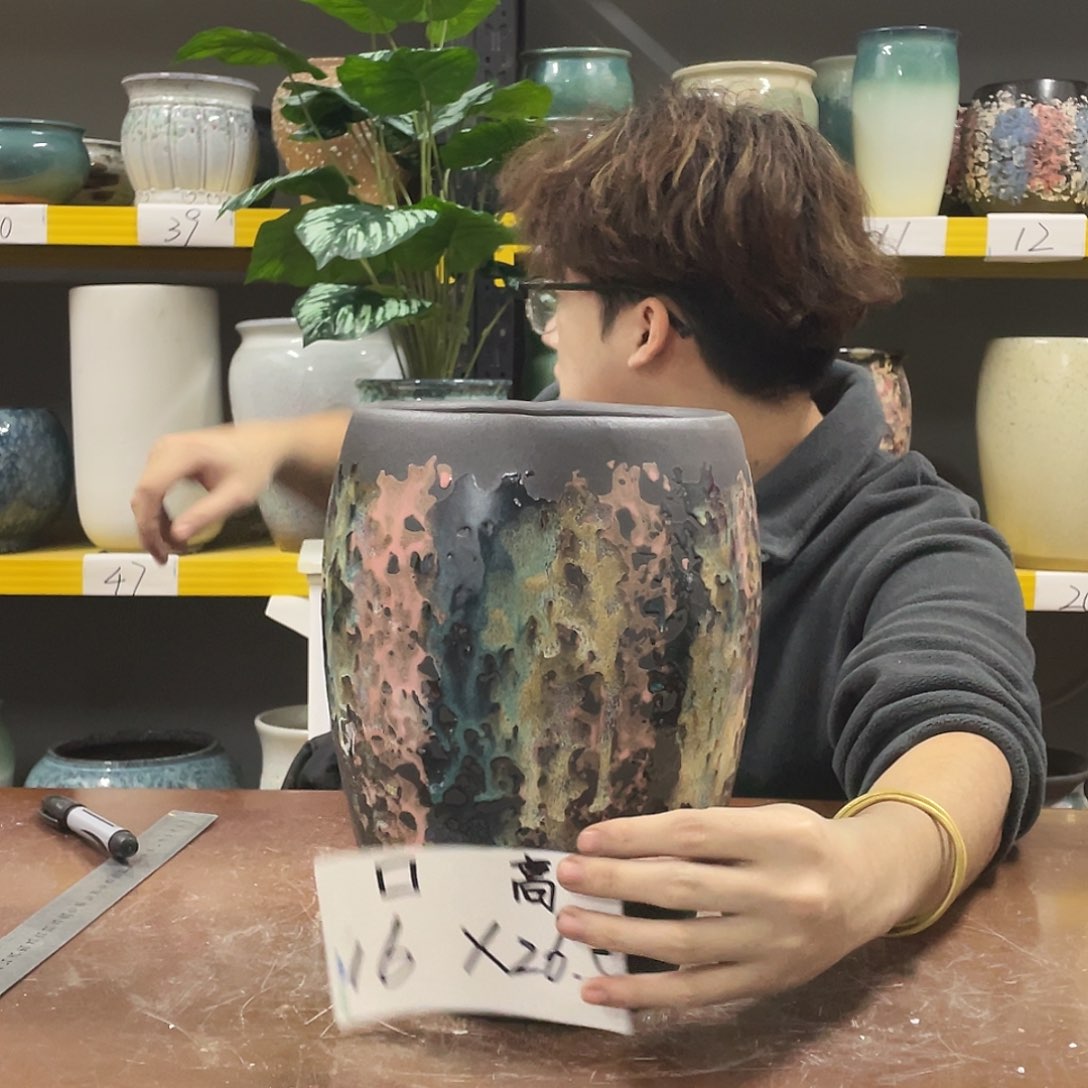 宜兴紫砂粗陶花盆