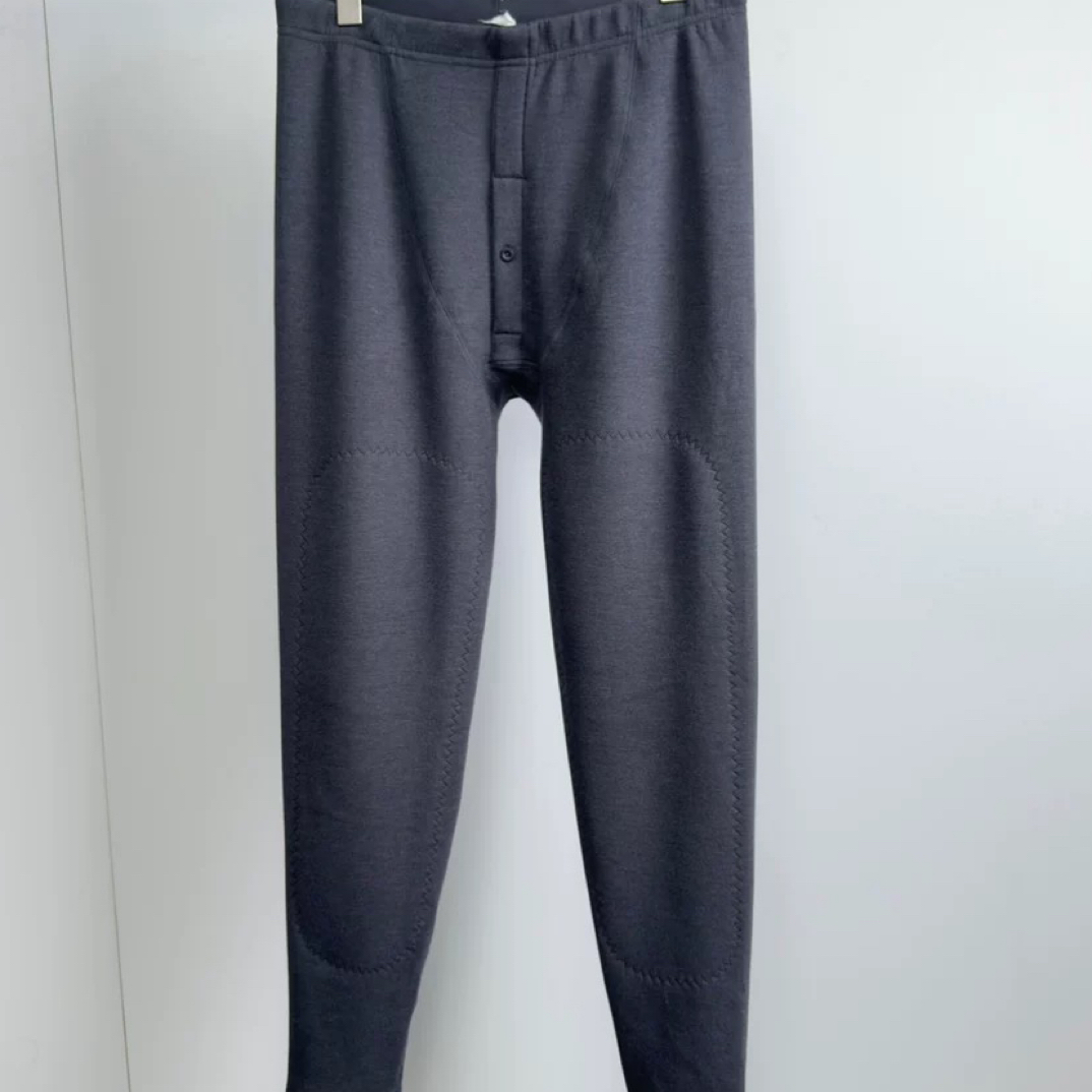 H家双面德绒男士秋裤保暖裤加绒加厚修身发热恒温