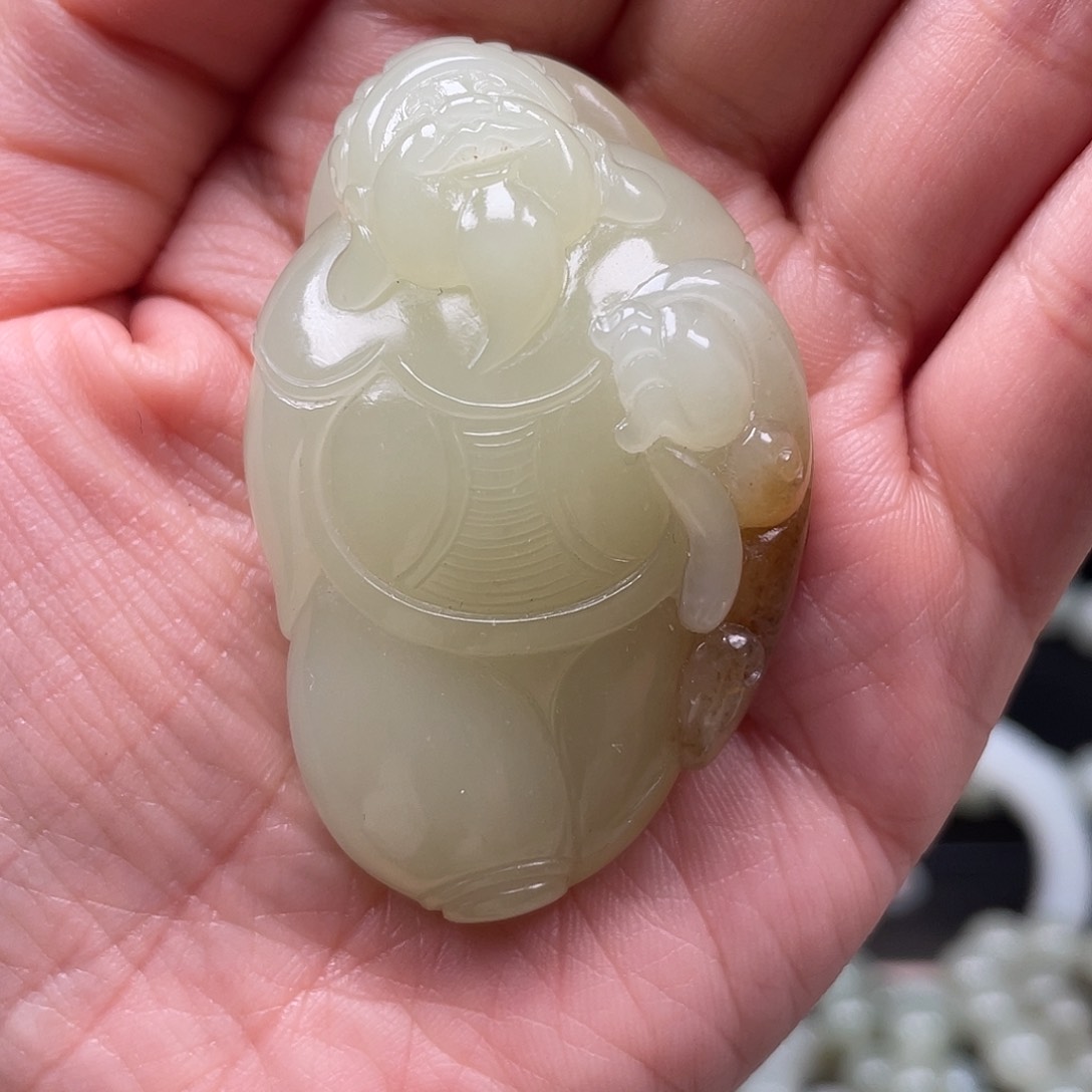 和田玉吊坠(不含链)未镶嵌