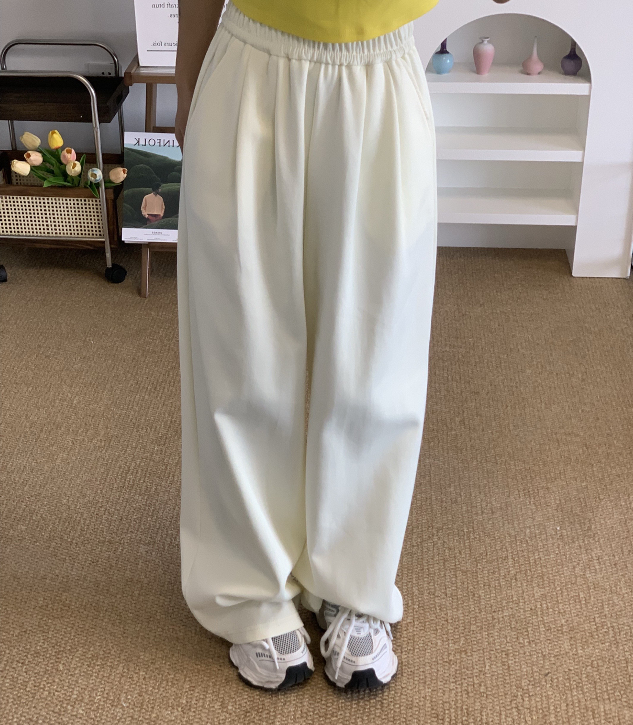 显瘦遮肉山本裤白色休闲百搭
