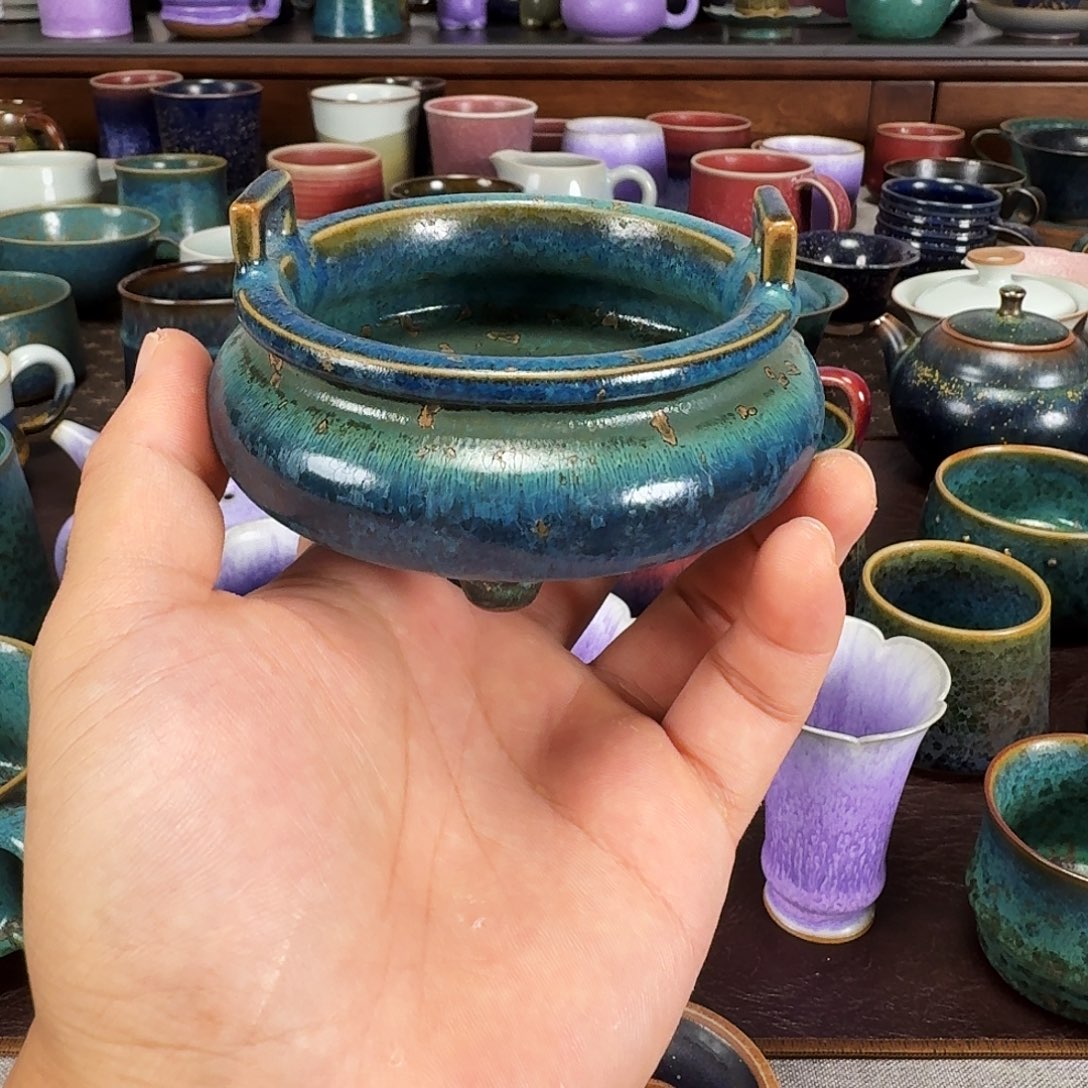 铜绿釉鼎型香炉任晓飞老师