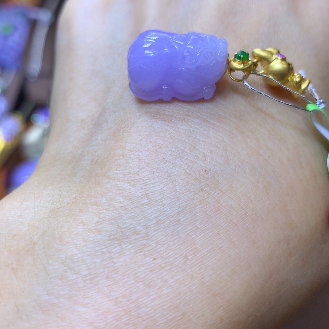 【闪购商品】翡翠颈饰18K金镶嵌翡翠