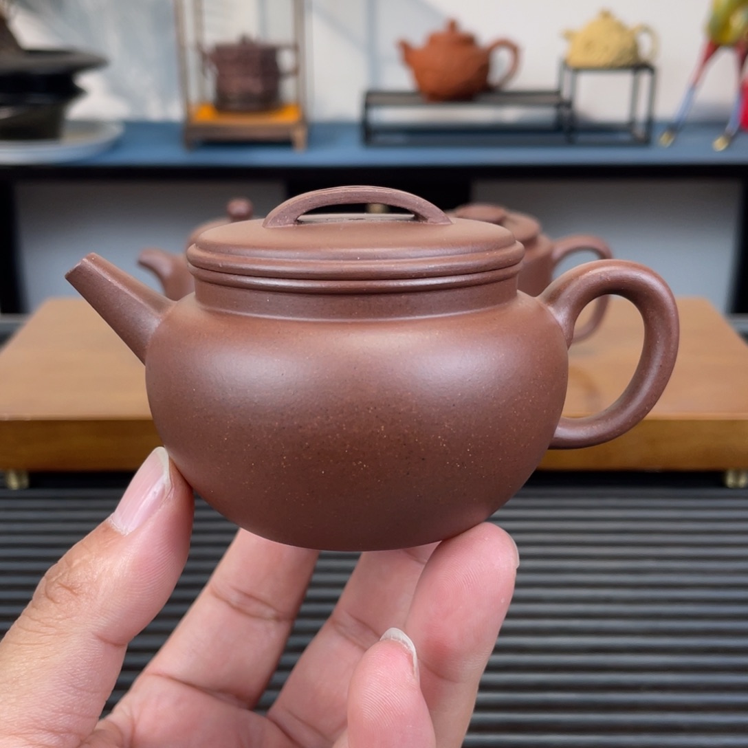 茶壶紫砂紫泥瓦当150cc