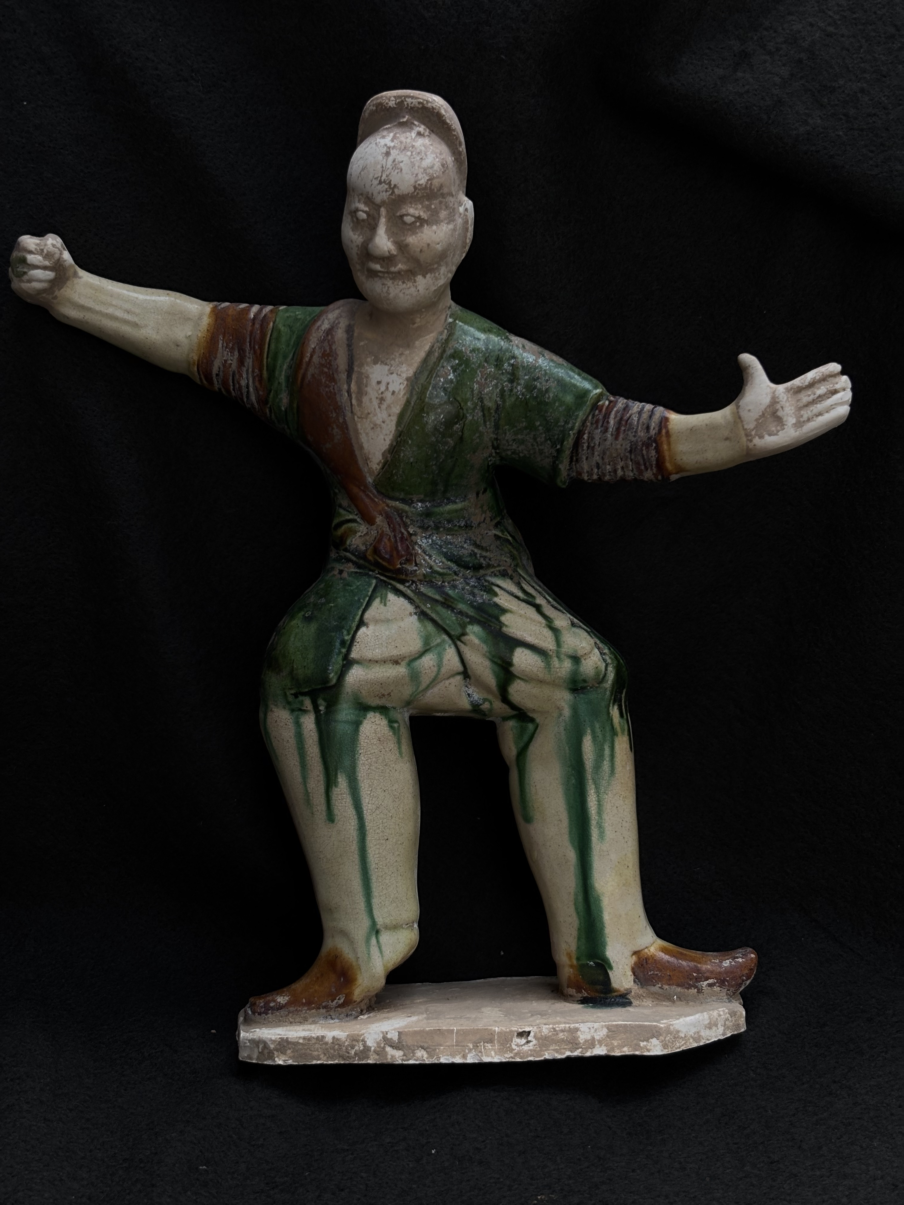 三彩人，蝇翅片，反银光