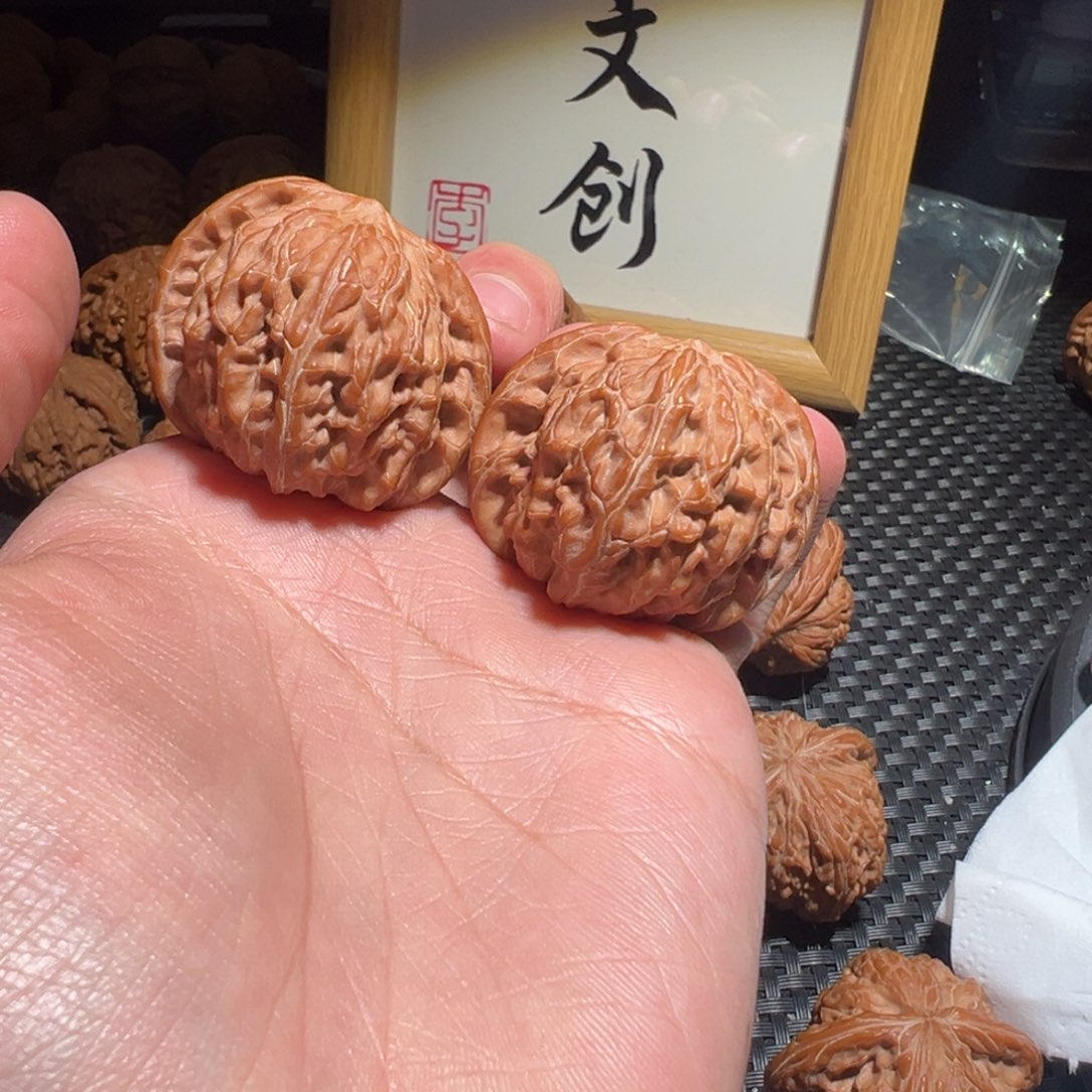 文玩核桃把件博*。磨盘 40