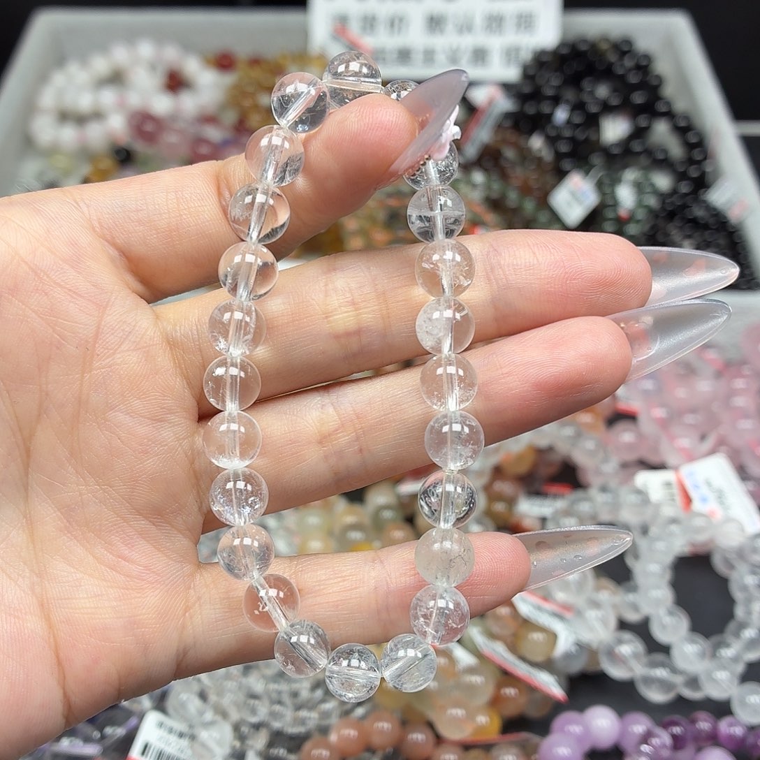 阿***飞水晶未镶嵌手串卡7精品白啊塞56