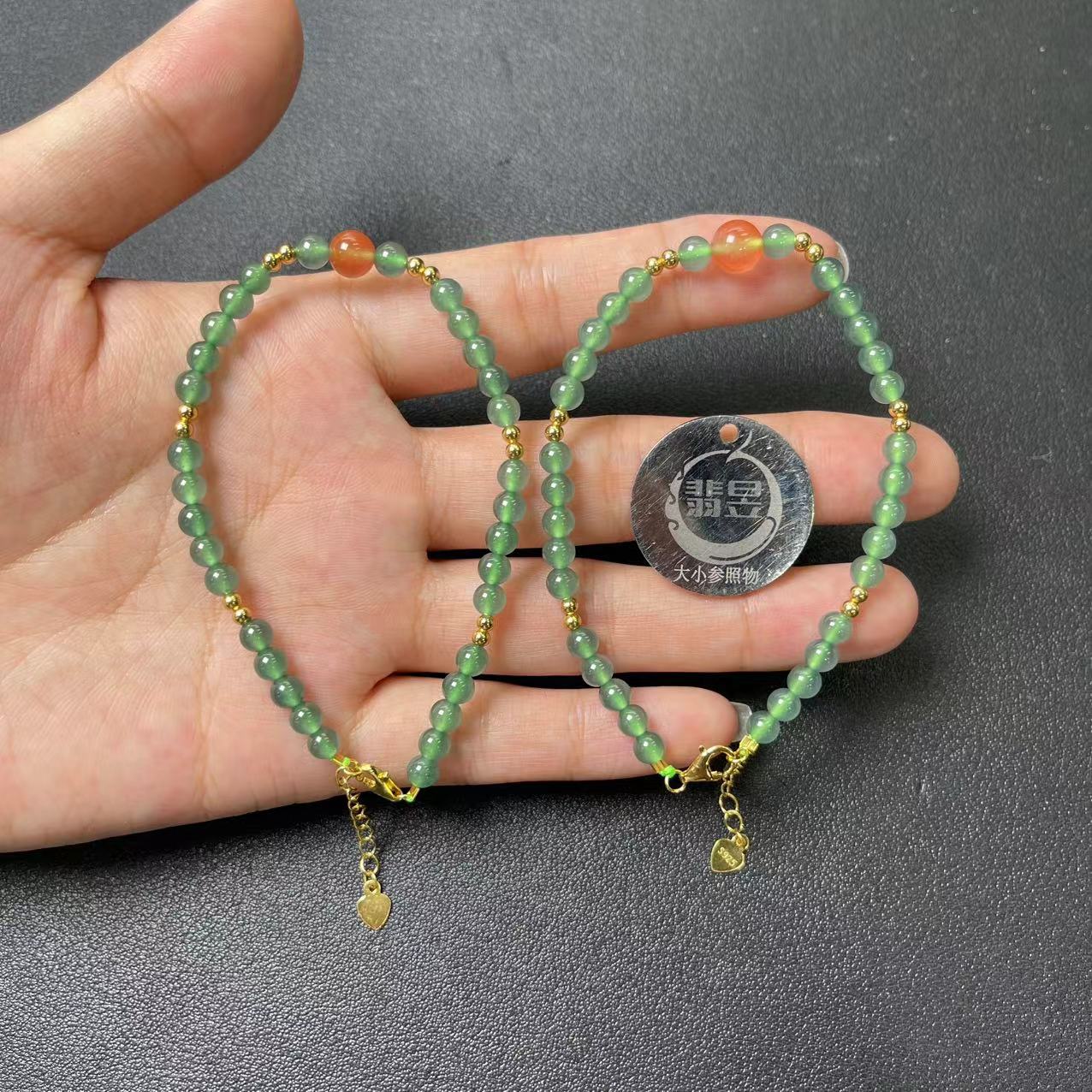 39797T01-4N03-天然A货翡翠手串/约4+/约32颗/-多样性发其一