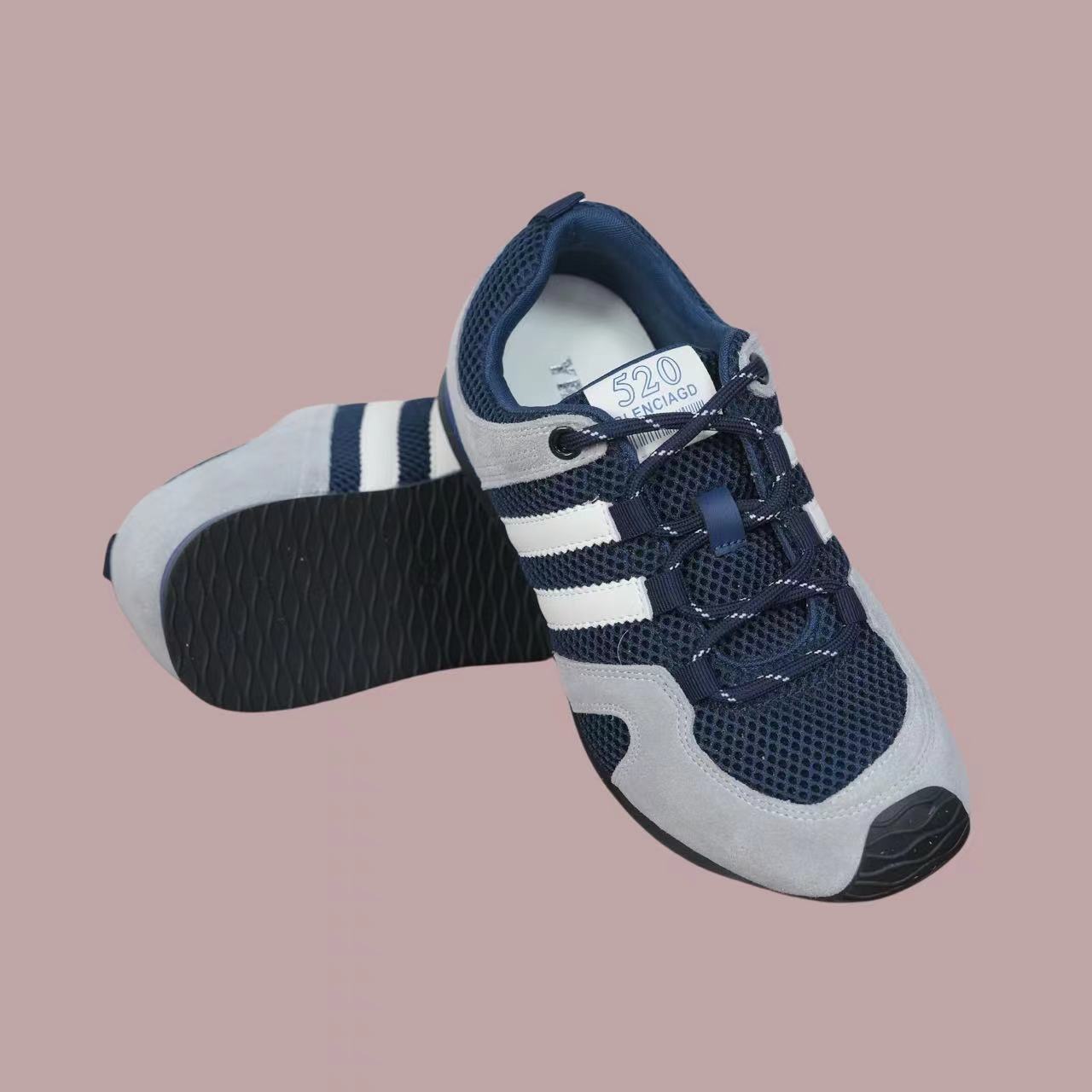 【0991】复古户外网面德训鞋女秋季新款圆头厚底透气休闲运动鞋潮