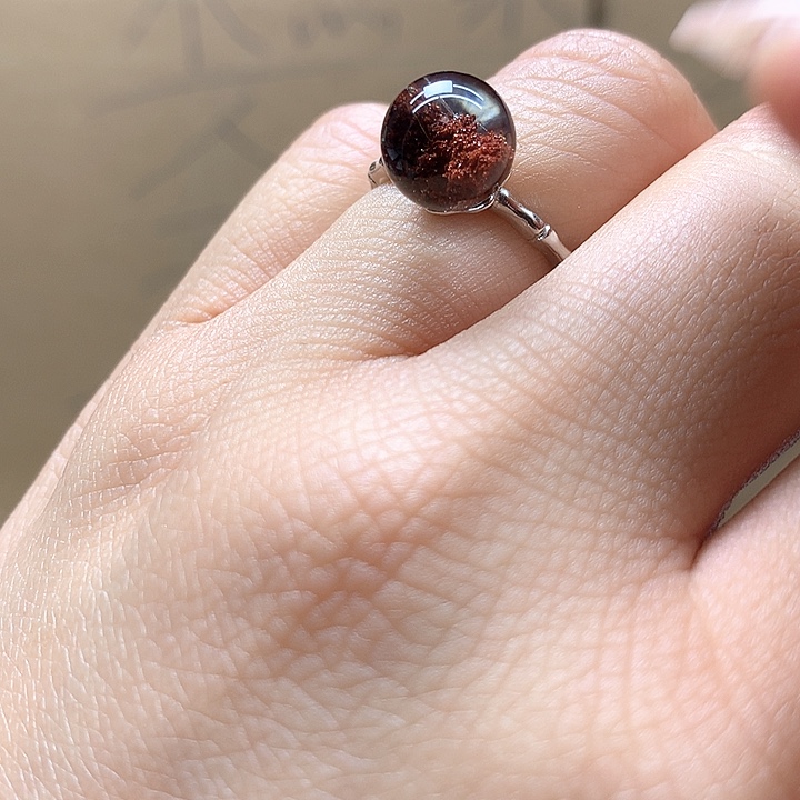 水晶水晶戒指银S925镶嵌