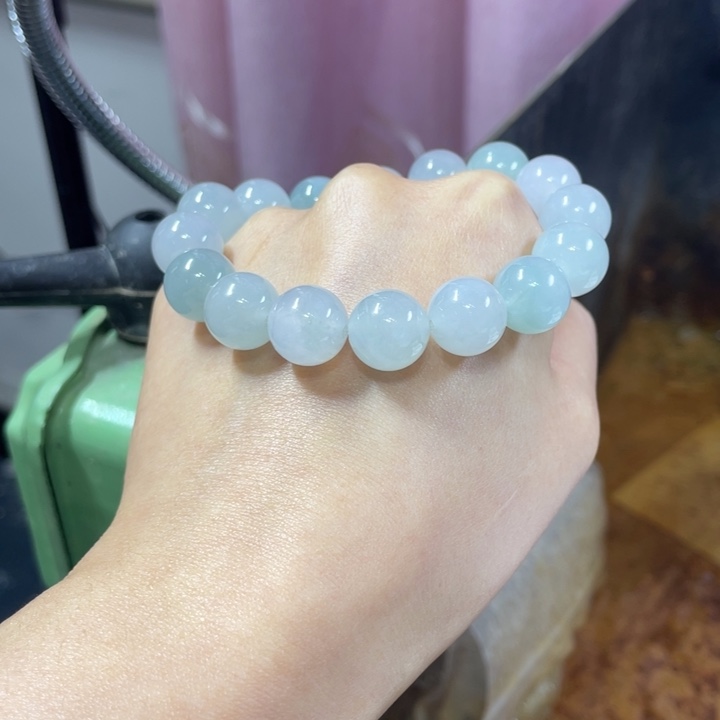 欲***游翡翠未镶嵌手链边角料天然缅甸翡翠珠子