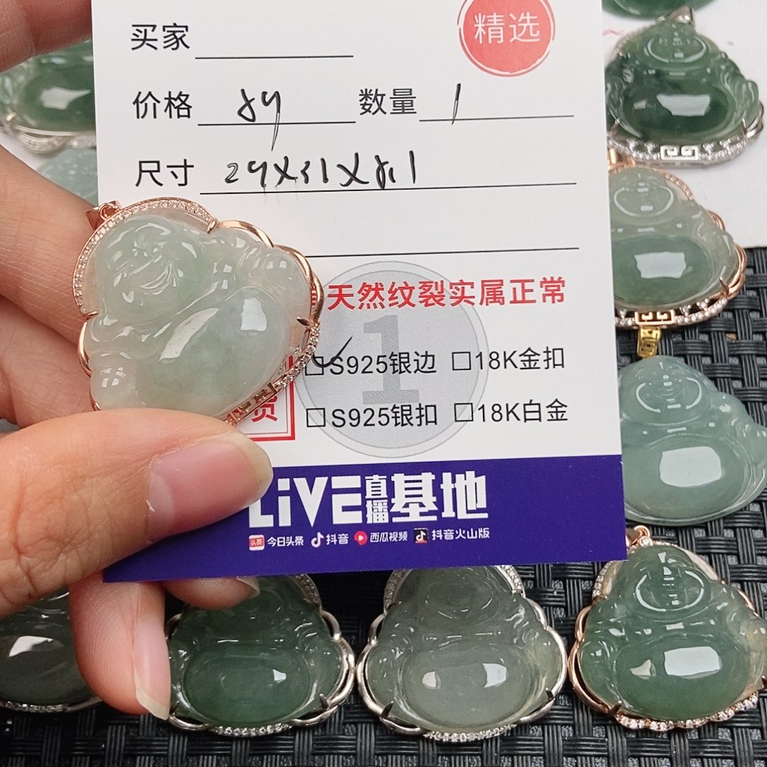 翡翠银S925镶嵌颈饰