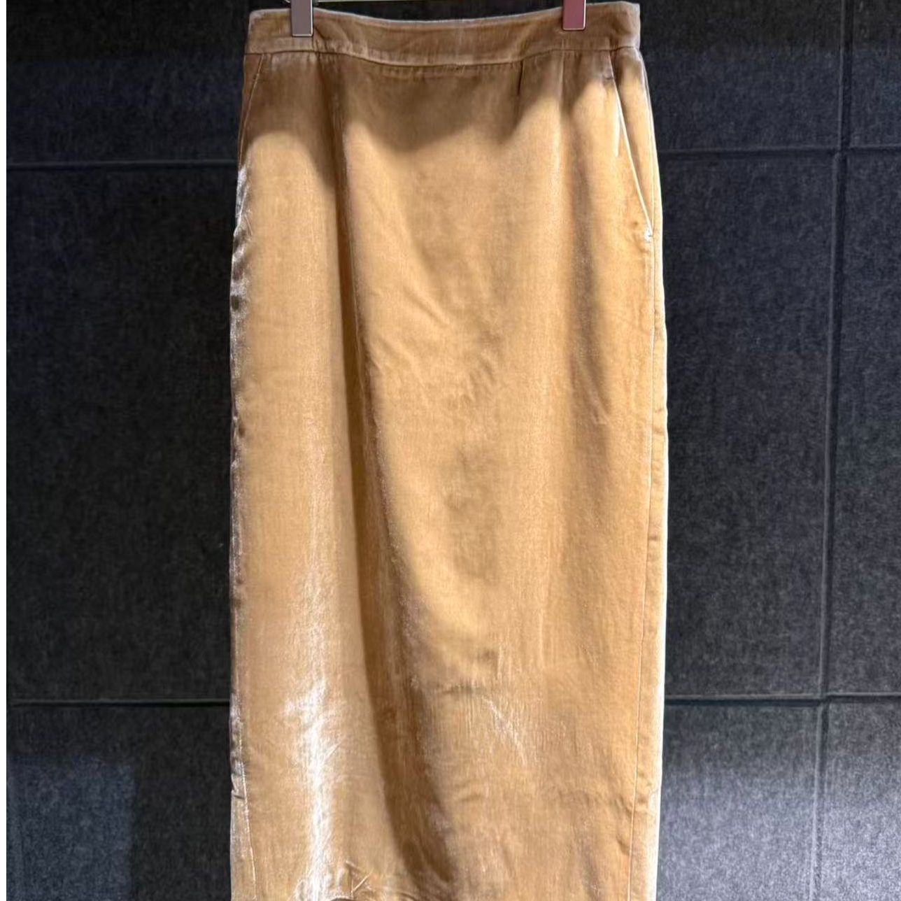 LA MAISON JADE驼色半裙J25A2114
