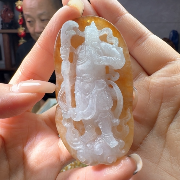 未镶嵌定制翡翠关公