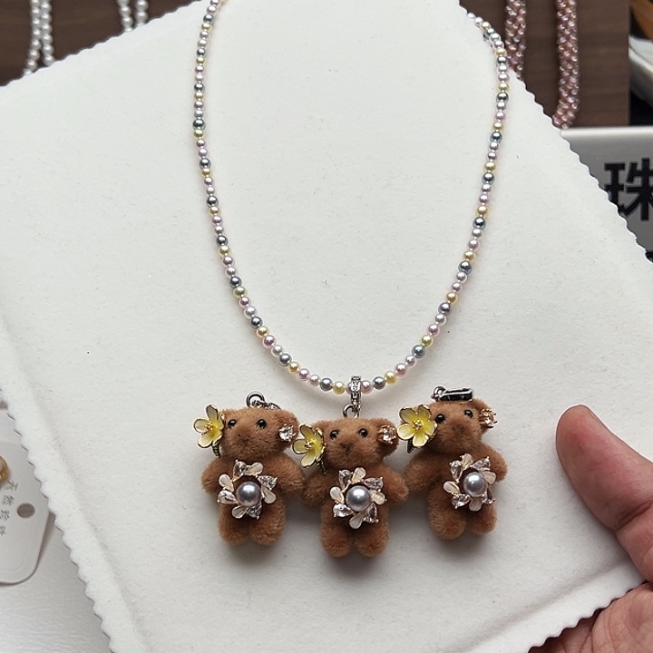 吊坠(不含链)钛钢淡水珍珠