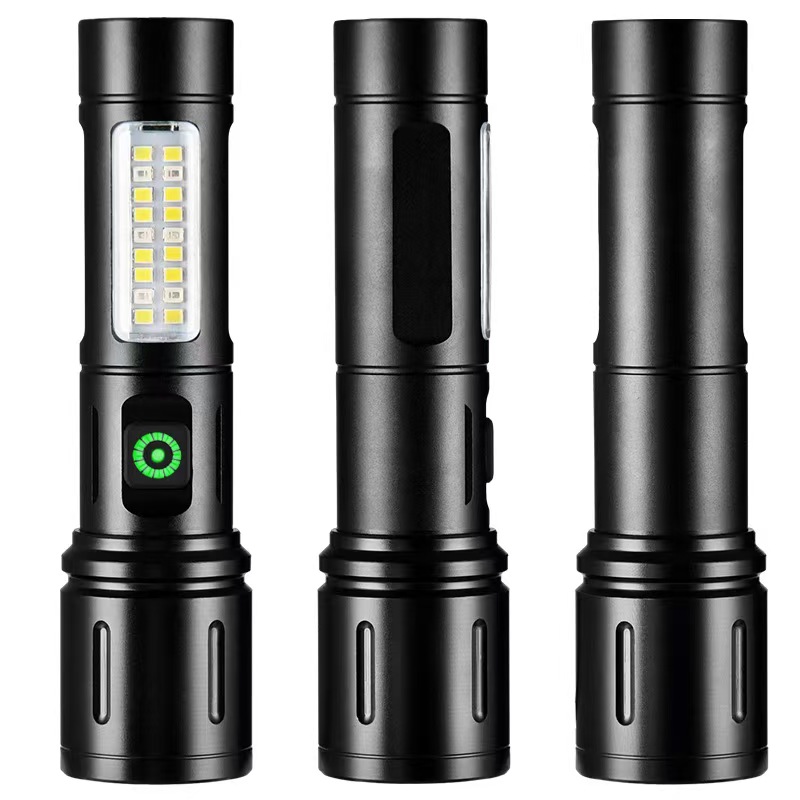 福利迷你白激光强光手电筒侧灯带红光