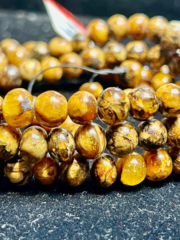 抚顺蜜蜡项链时尚情侣雕刻珠珠单圈老型镶嵌民族风素圈光珠男士