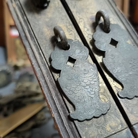 ****品硅胶拉手铜鱼一套，包浆醇厚