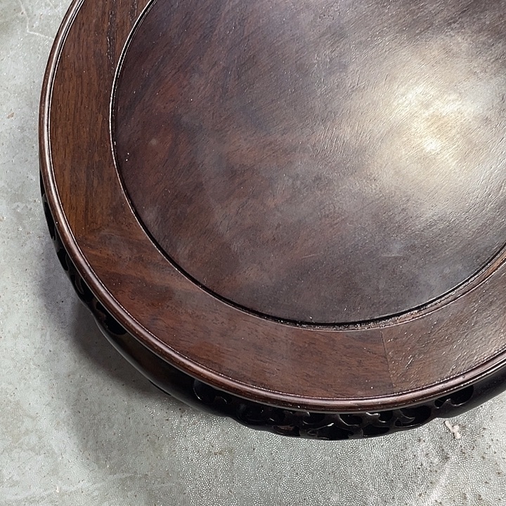 香榧木红木的底座工艺品27公分2个