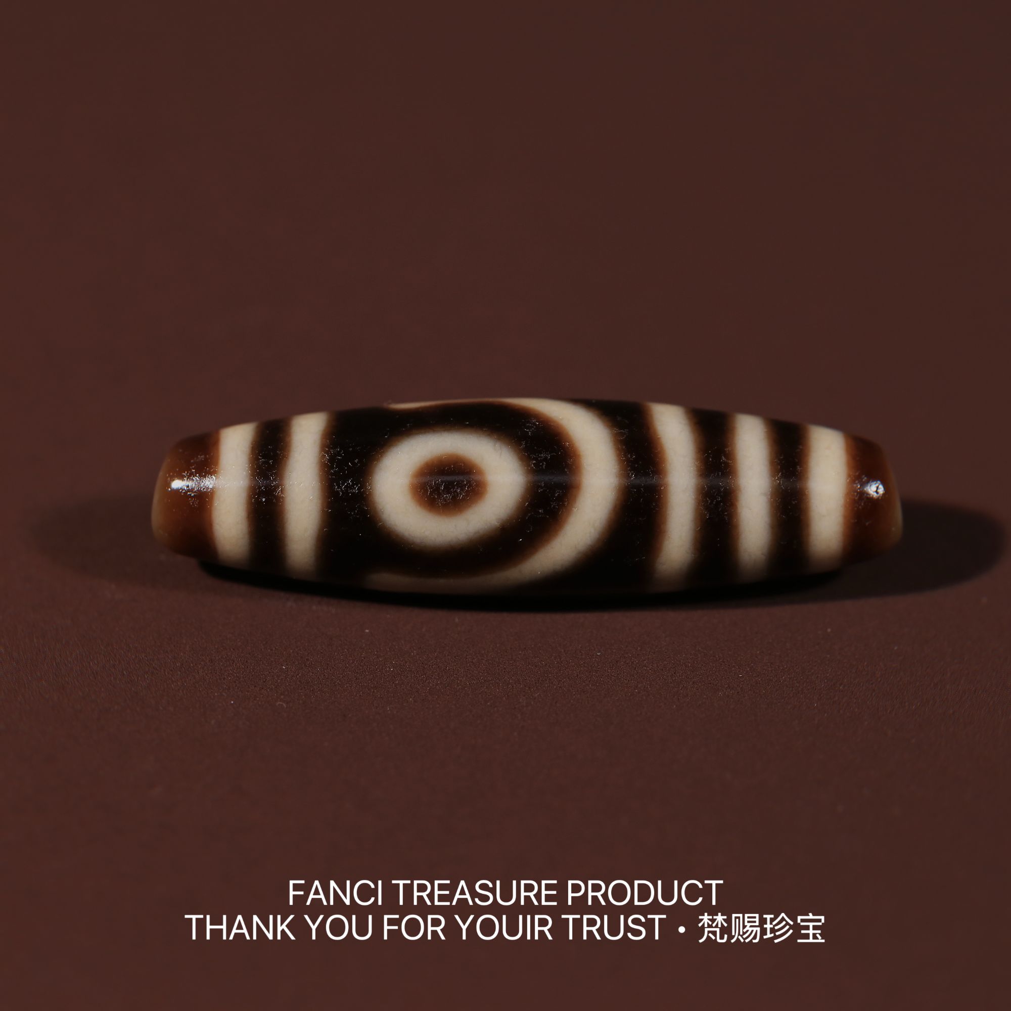 梵赐珍宝·【上肯老超顶料】一代老台湾如意二眼47.9*12.8mm天珠