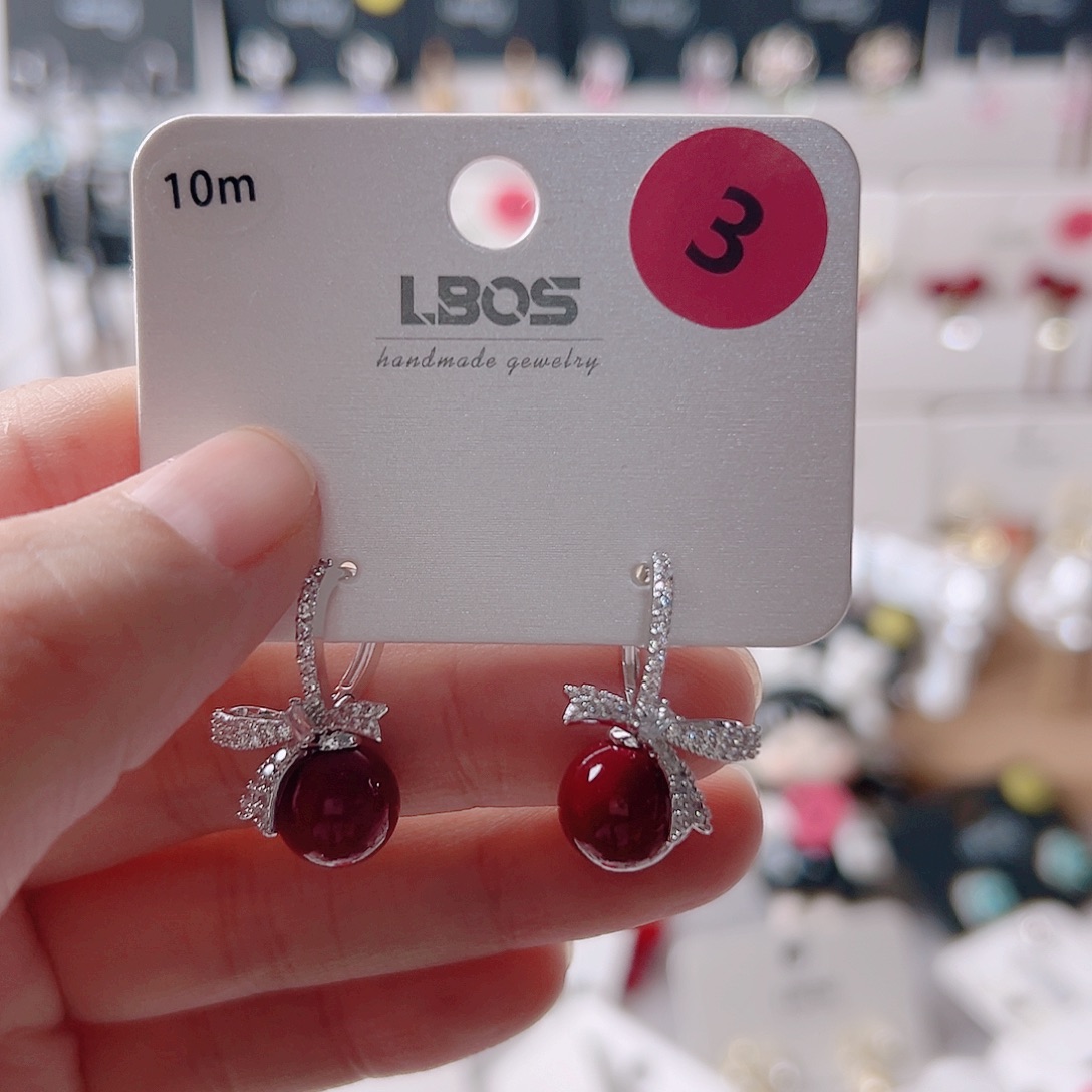 锆石纯铜合金耳环