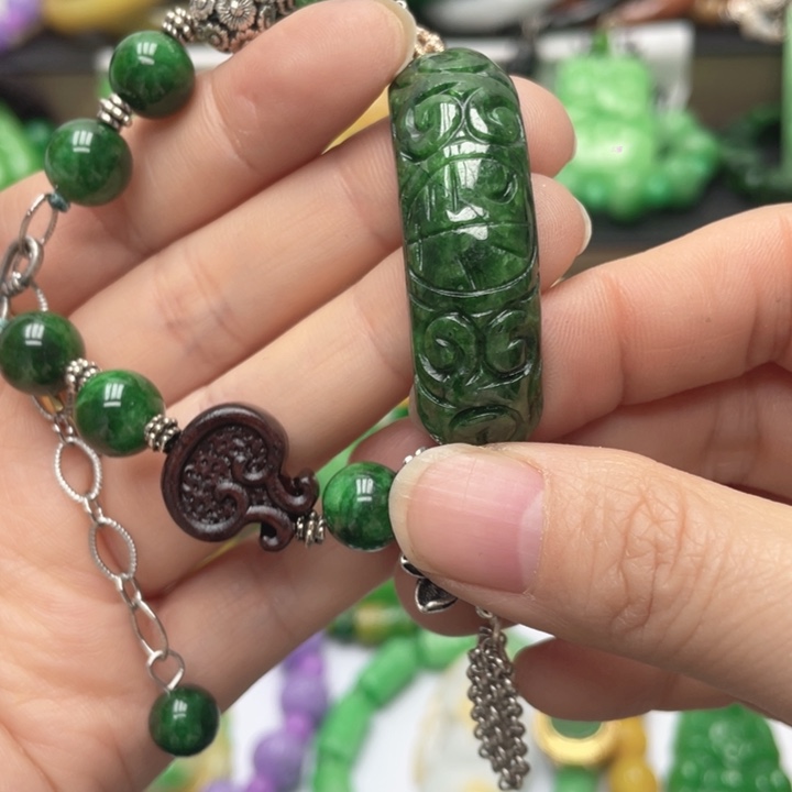 翡翠未镶嵌手链手链51