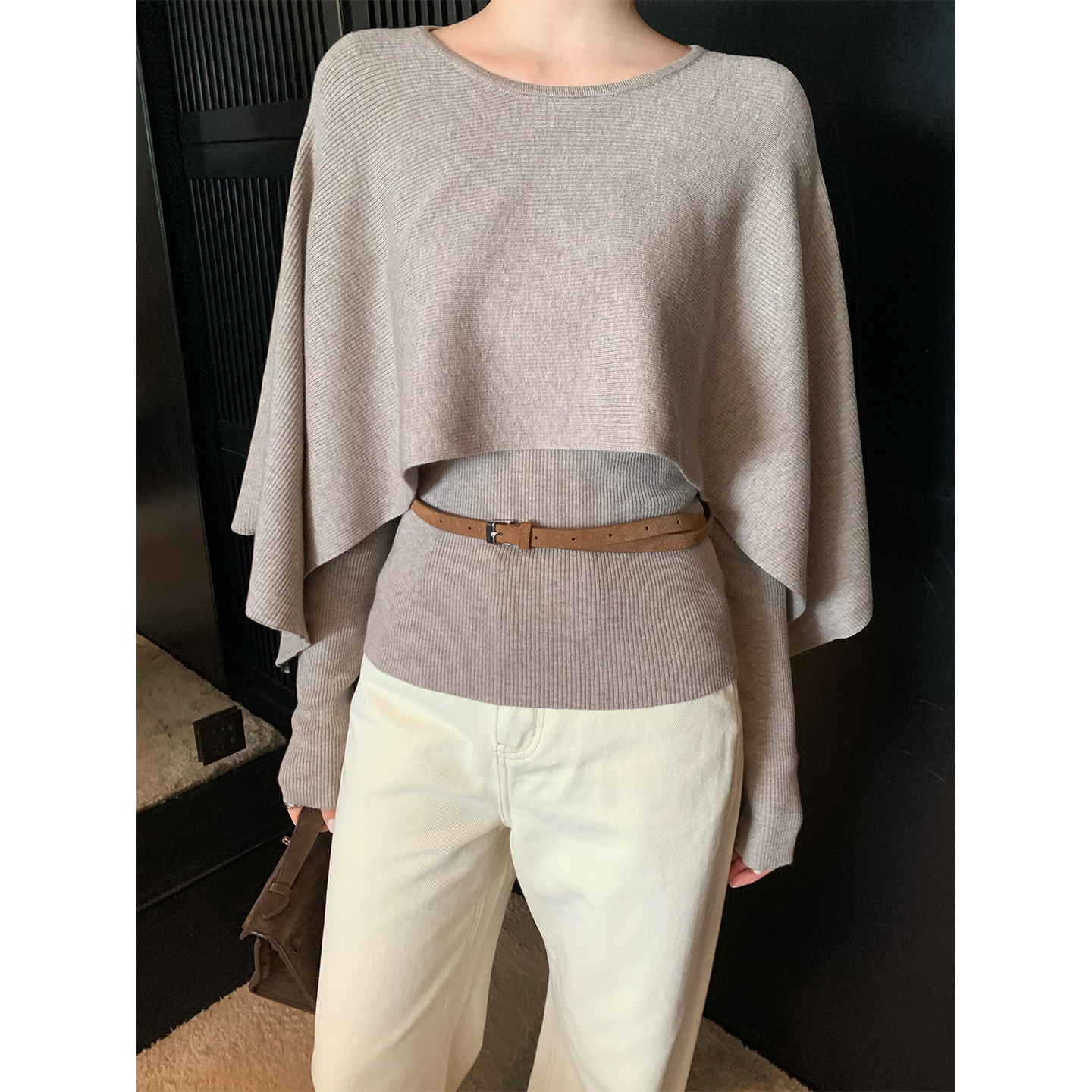 不冷BULENG  造型神器CleanFit做旧方扣窄腰带