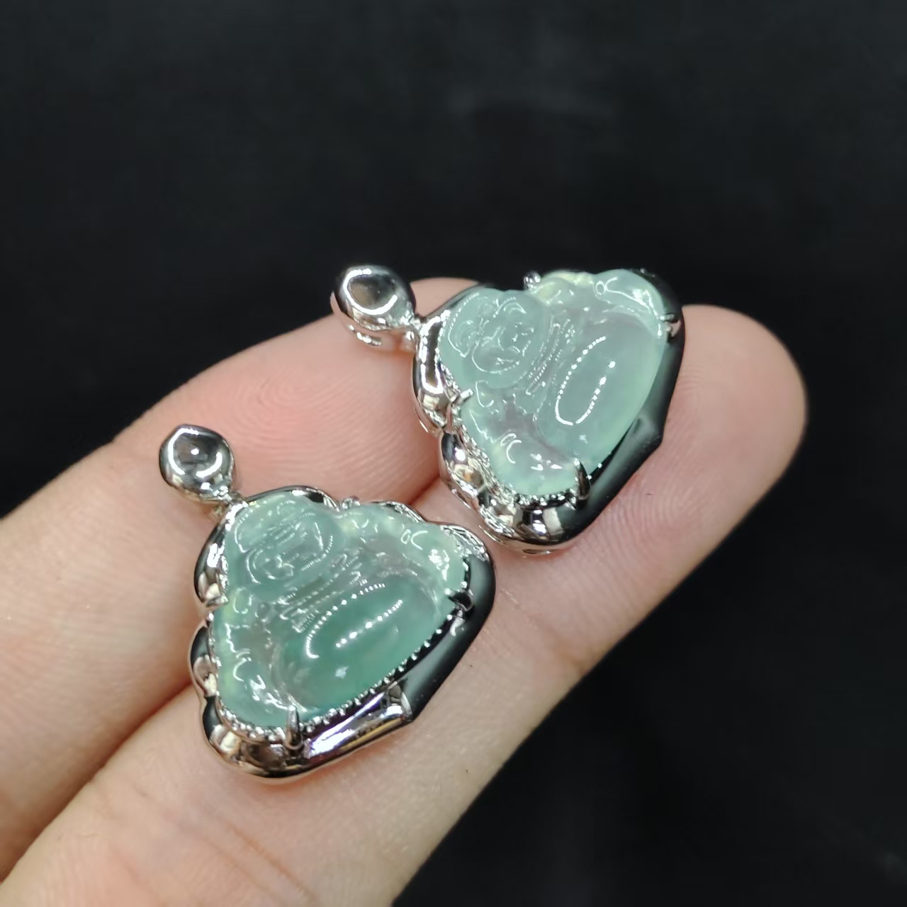 【老三珠宝】翡翠佛公吊坠赠链T1【多样性发其一】约12-15mm