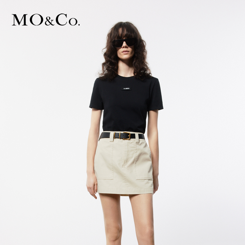 【达人专享】MOCO夏凉感短袖圆领正肩简约T恤MBD2TEE009