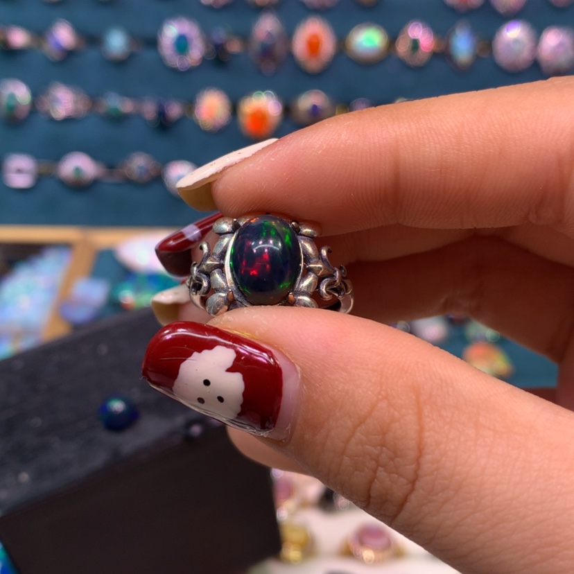 【闪购商品】欧泊戒指款式银S925镶嵌叭**ⅴ