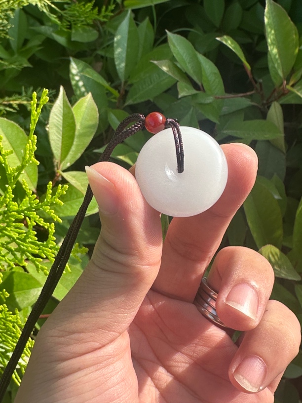 天然新疆金丝玉吊坠平安扣