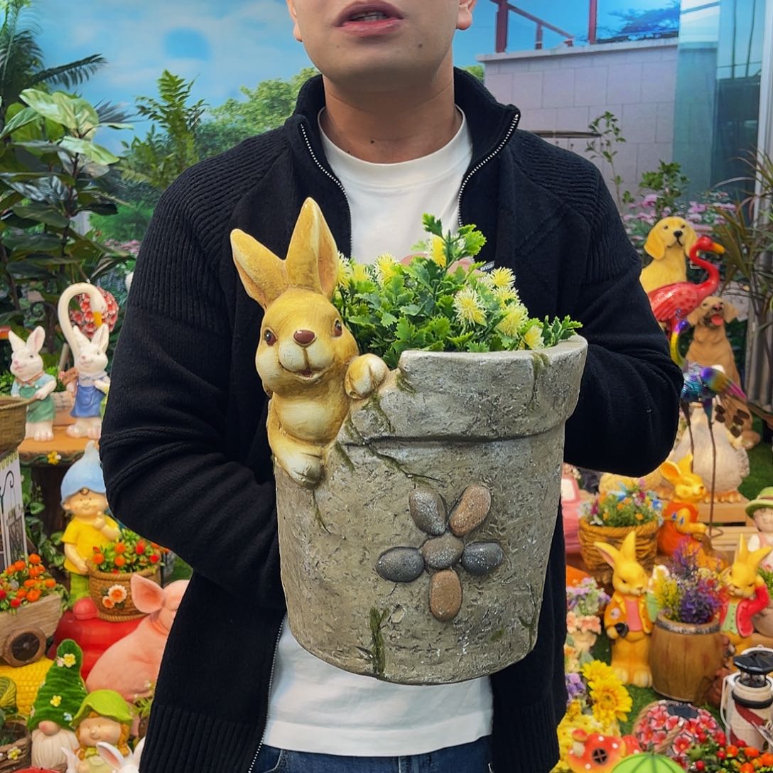 红陶花园庭院摆件