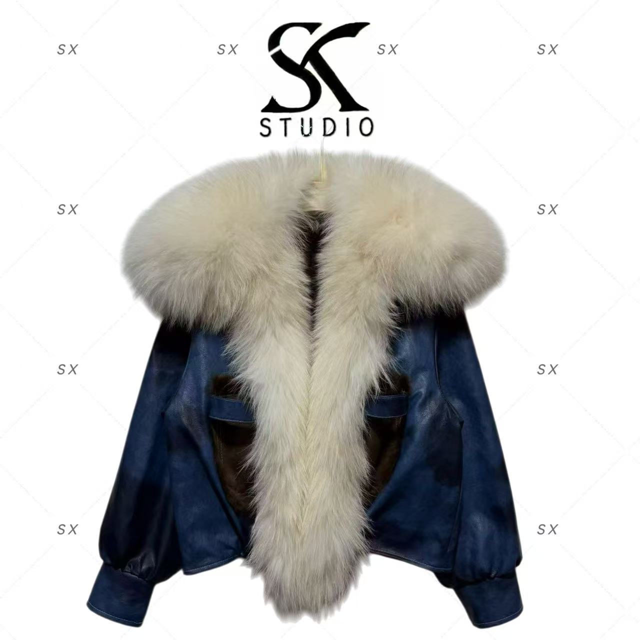 8734女装轻奢新款外套（貉子毛领配皮毛一体）LNE-2502