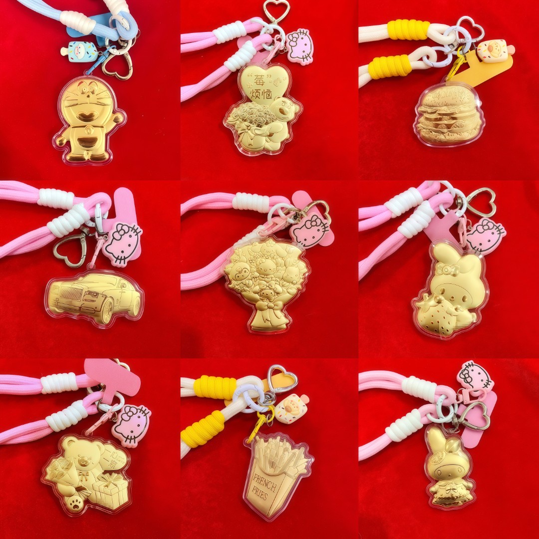 【卡通款】新年送女友可爱卡通钥匙扣手机包挂情人节礼物挂饰
