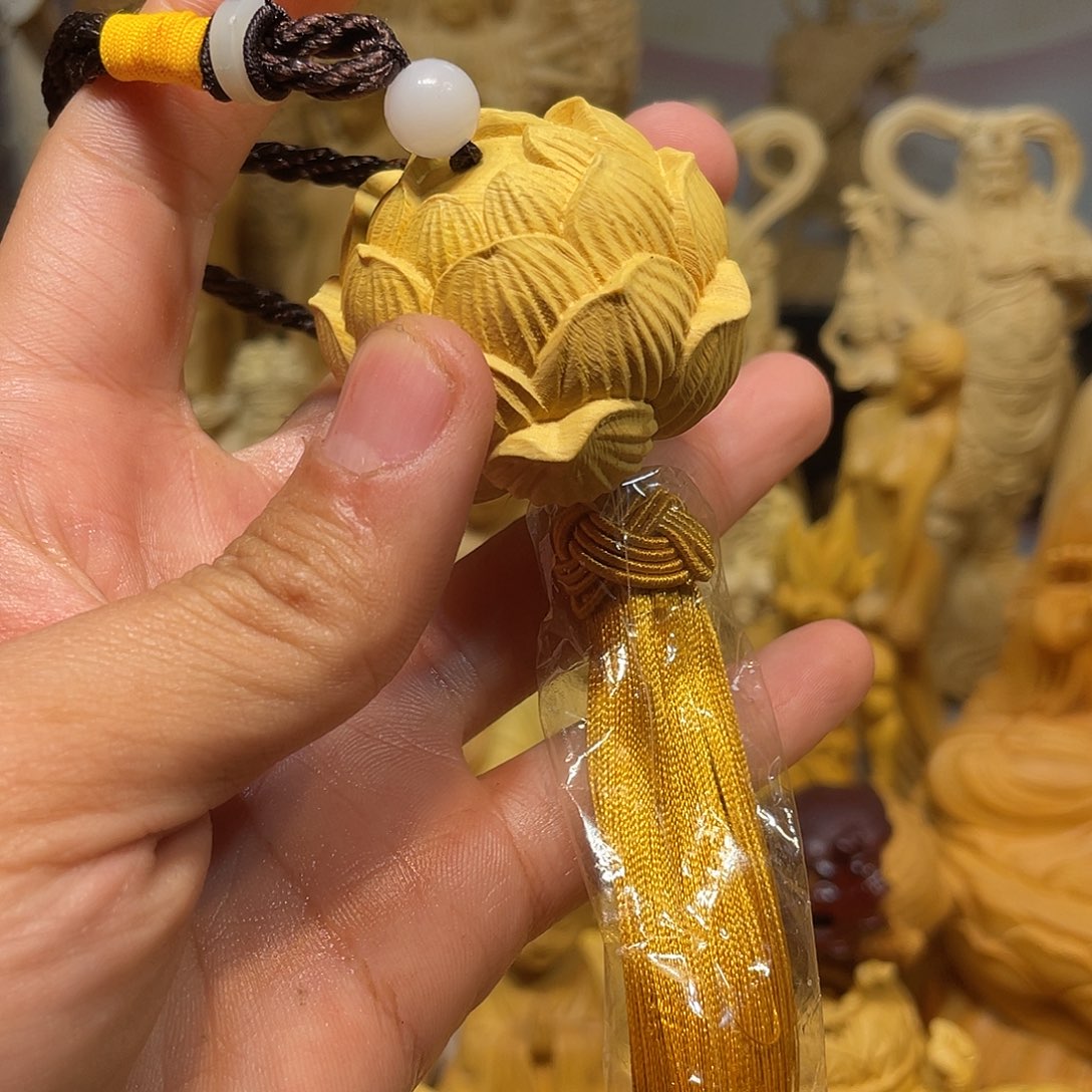 黄杨木黄杨木荷花挂件