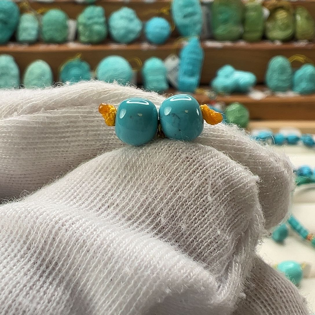 绿松石老型对珠未镶嵌