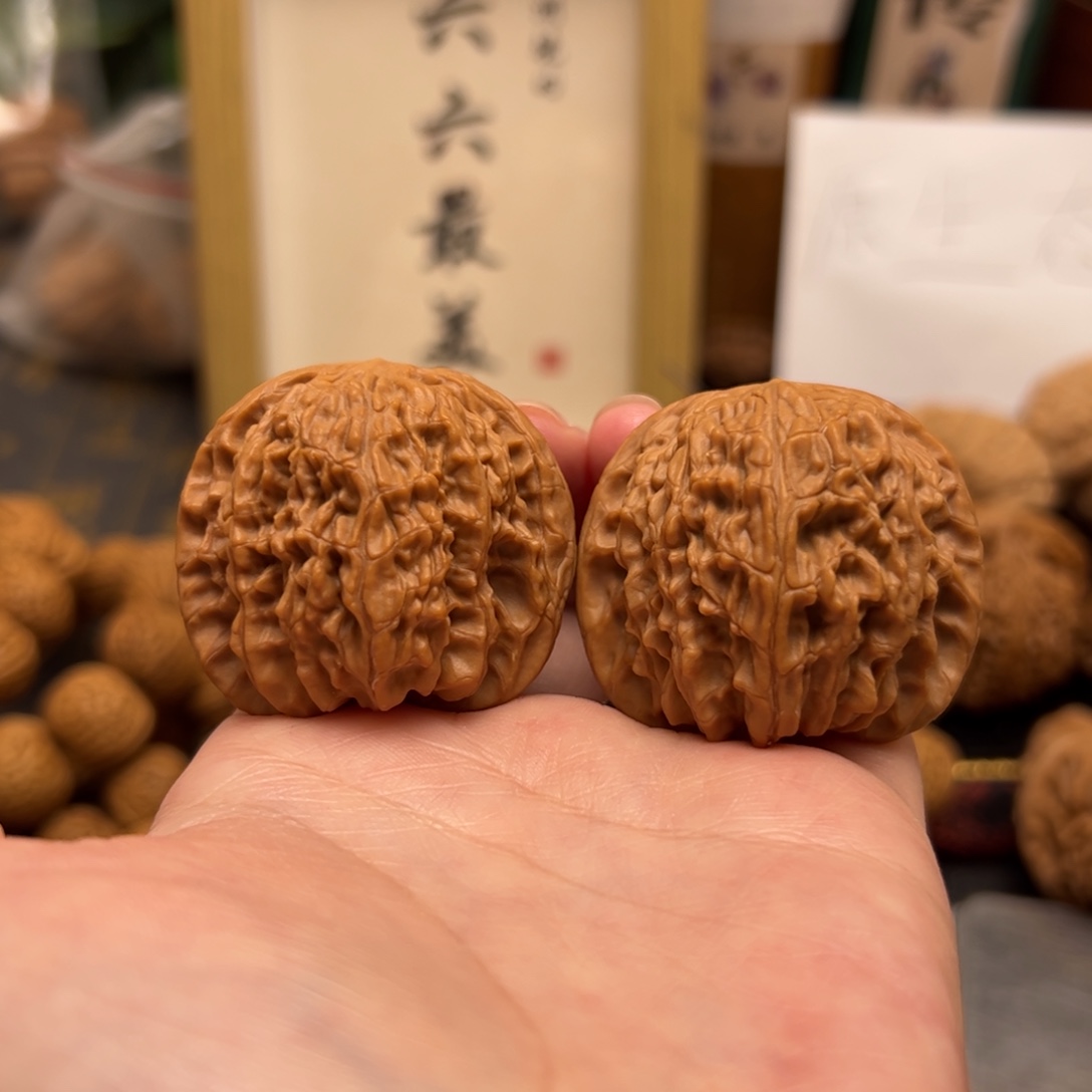 文玩核桃把件41磨盘