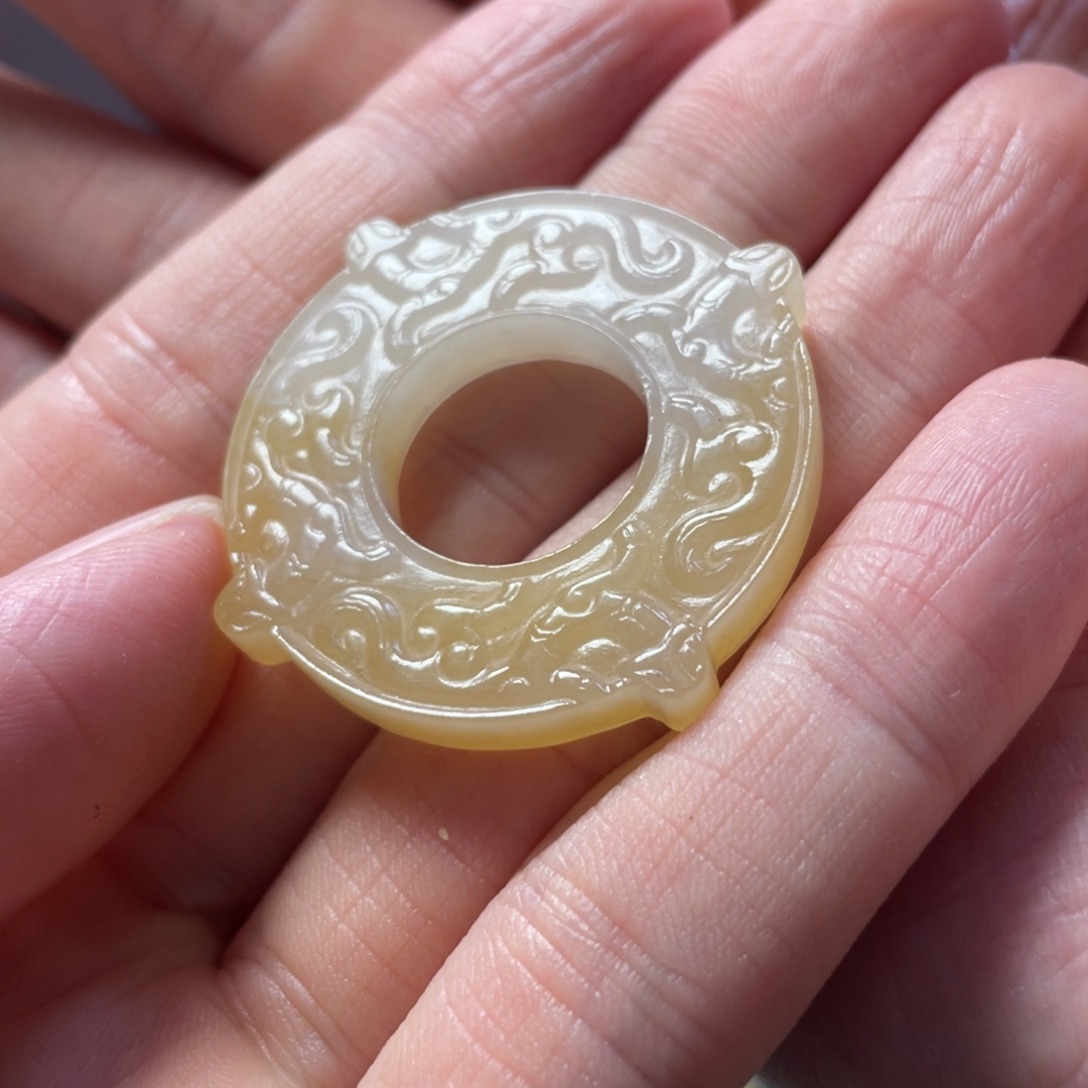 和田玉未镶嵌挂件封**爱