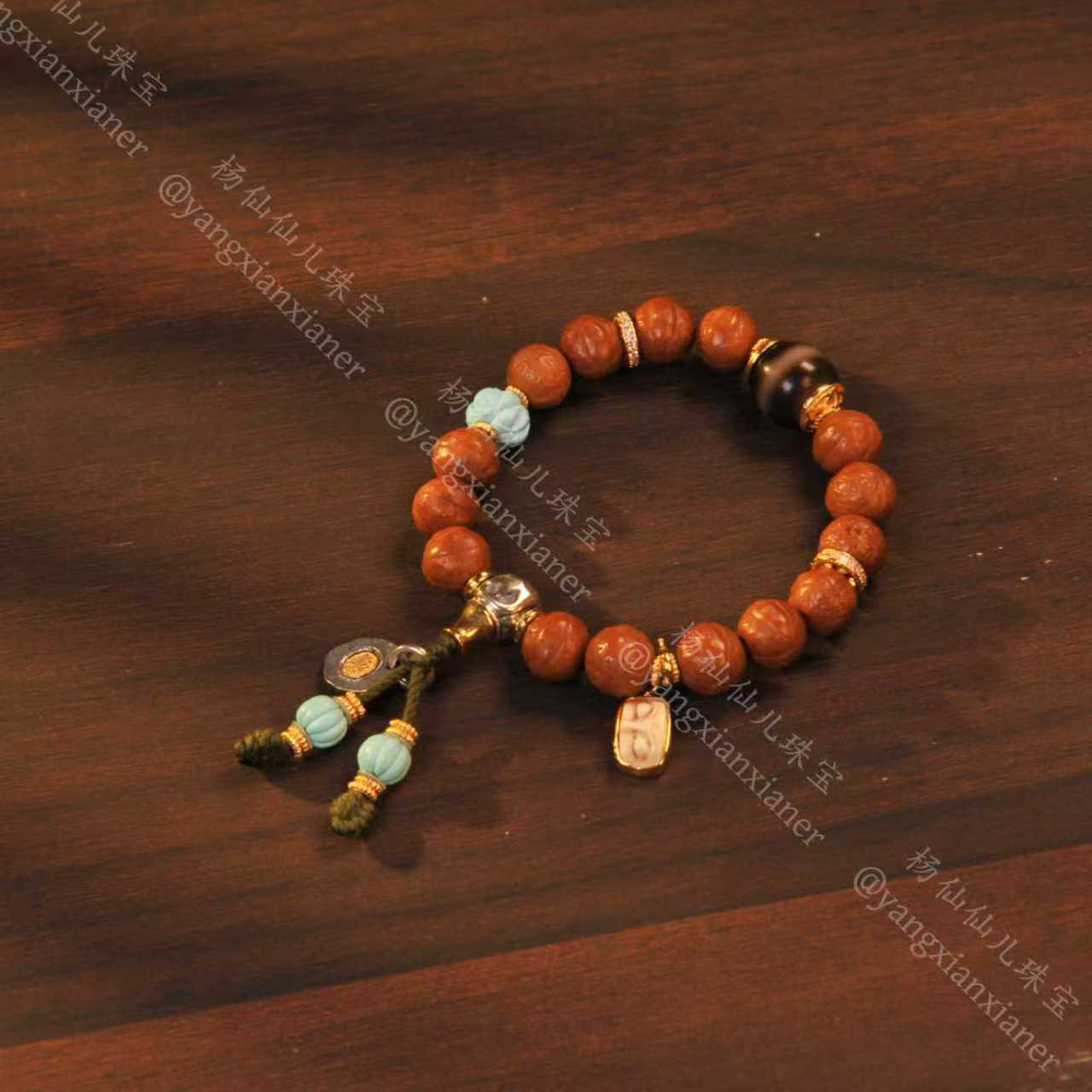 【杨仙仙珠宝】猴头核桃多宝手串（8.5mm+)- X2186自发