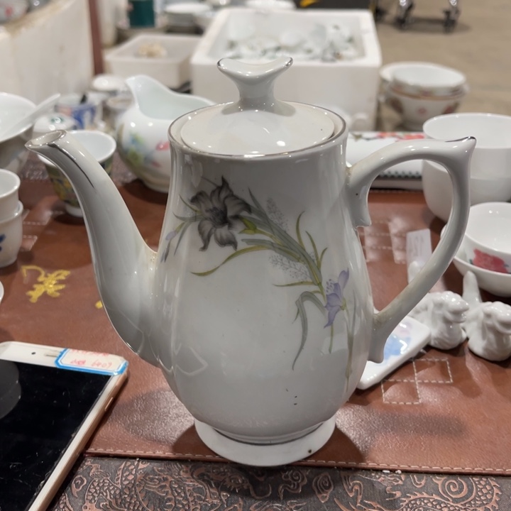 瓷老茶壶800毫升微瑕釉上