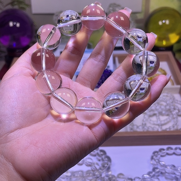 君***神烟晶手链银S925镶嵌白水卡20