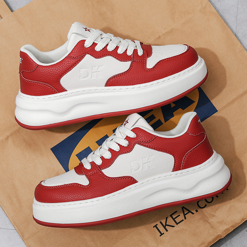 KIDMESTAR头层牛皮高定款时尚男女情侣百搭板鞋休闲2539