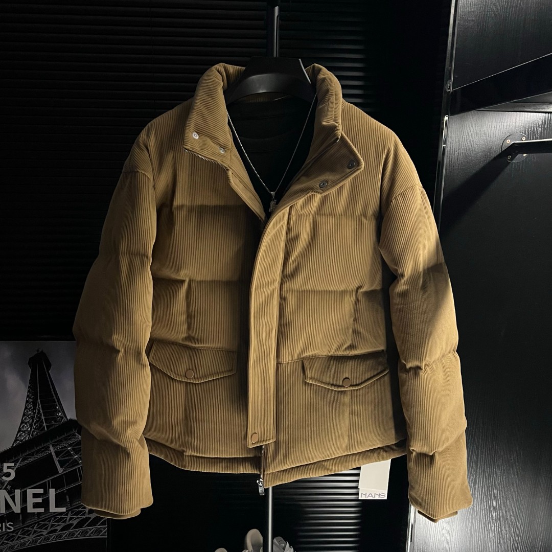 CQ-冬季轻奢男士保暖棉服简约时尚外套