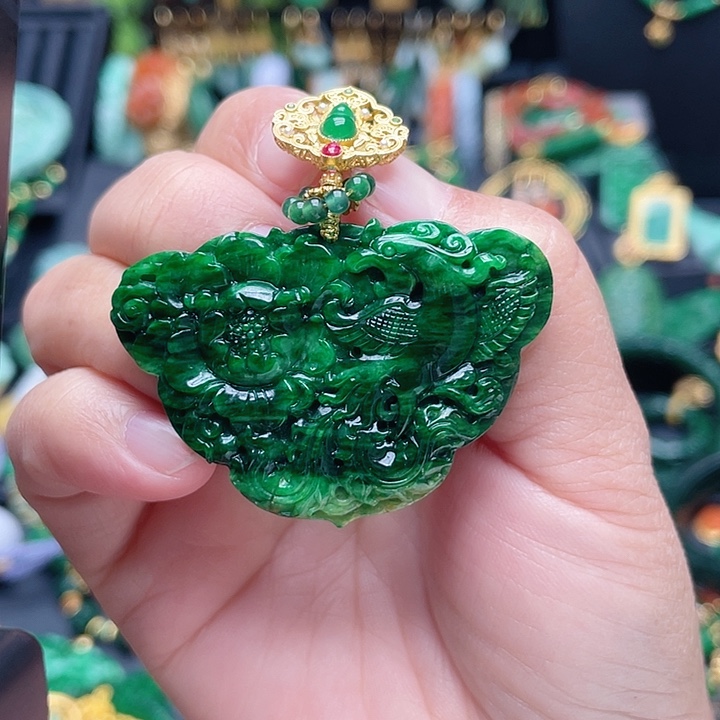 翡翠银S925镶嵌颈饰