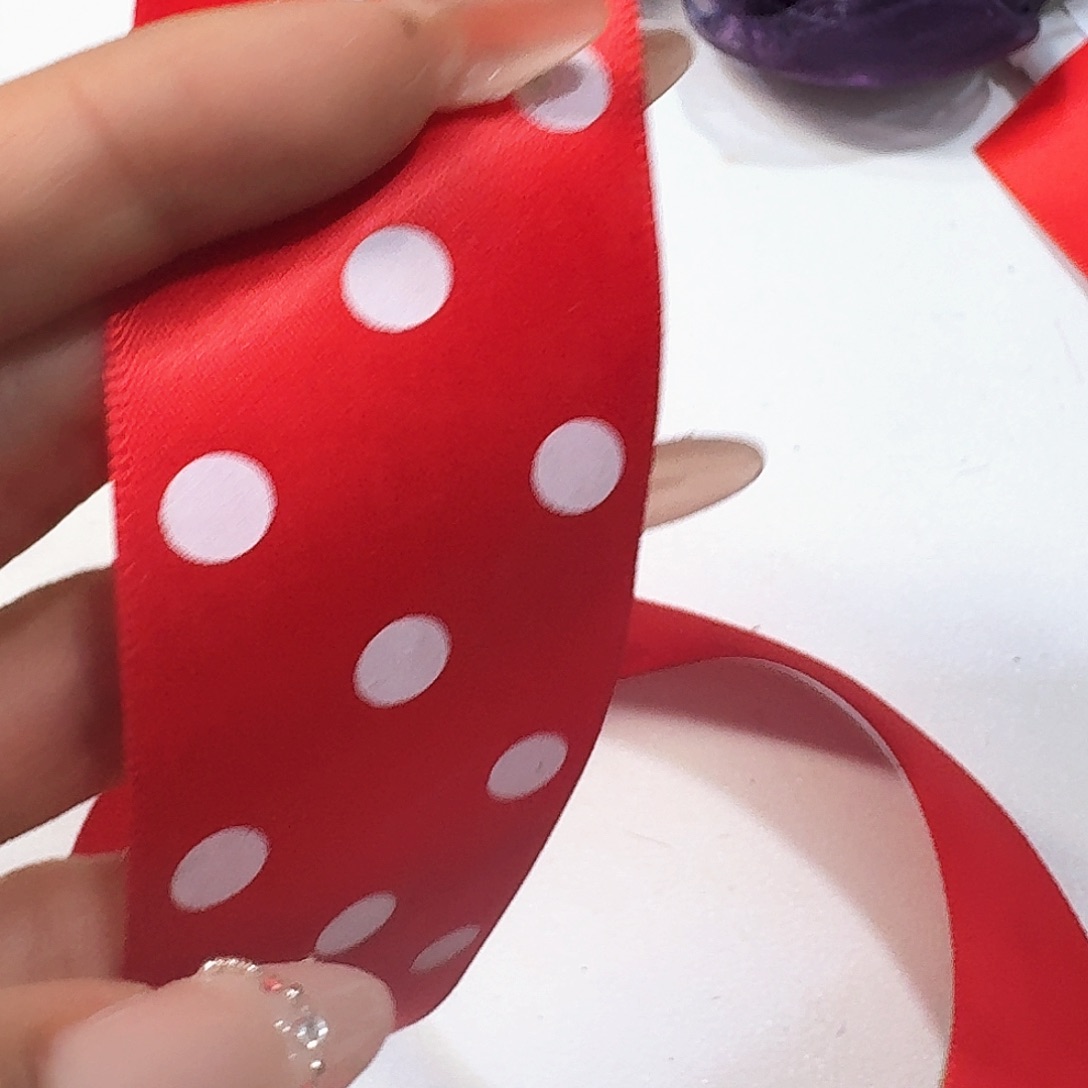 沫小狸狸红波点单面10米