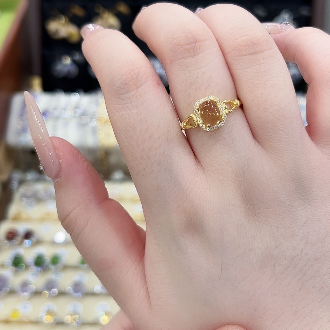 水晶银S925镶嵌戒指