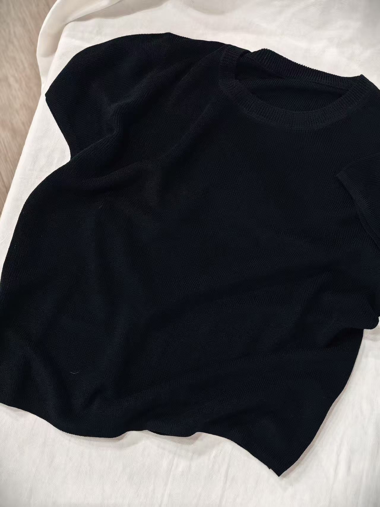 【欧琲】Z044#圆领纯色针织上衣