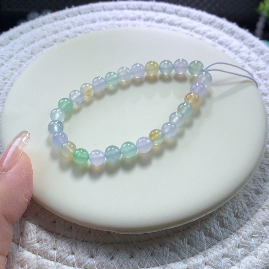 翡翠手链未镶嵌梦幻马卡龙