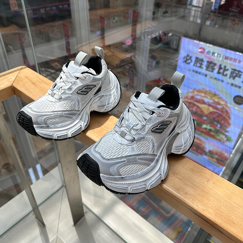 BYS2025时尚新款~10XL厚底增高百搭网面休闲运动鞋女鞋子老爹鞋