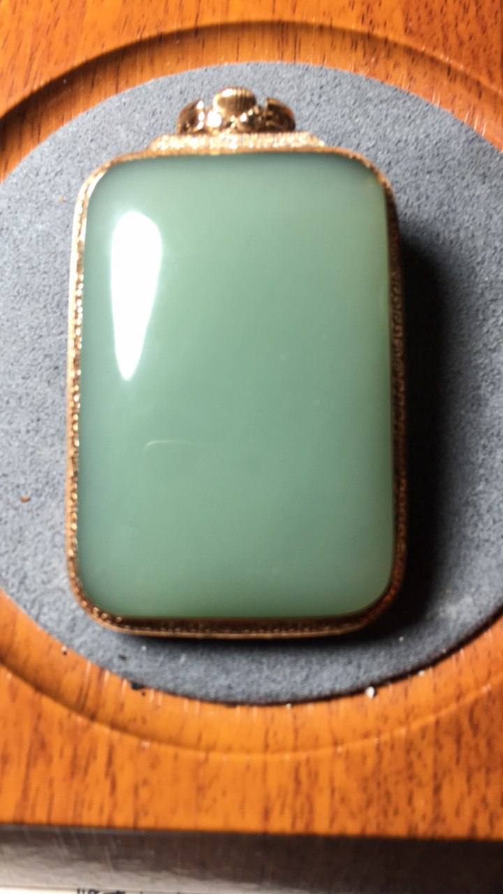 和田玉碧玉平安无事牌粉青无结构