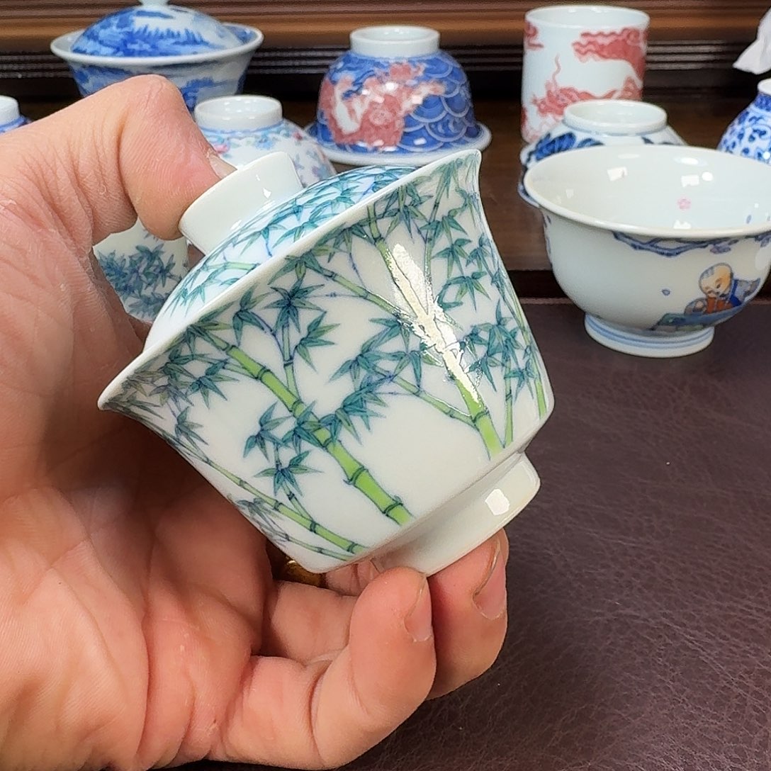 瓷片爱**爷当代景德镇陶瓷手绘茶具